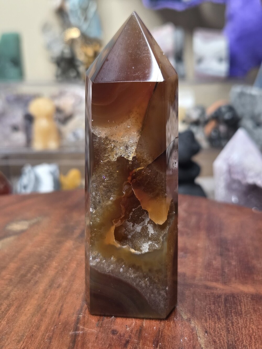 Druzy Agate Brown Tower 3 In (Harmony)